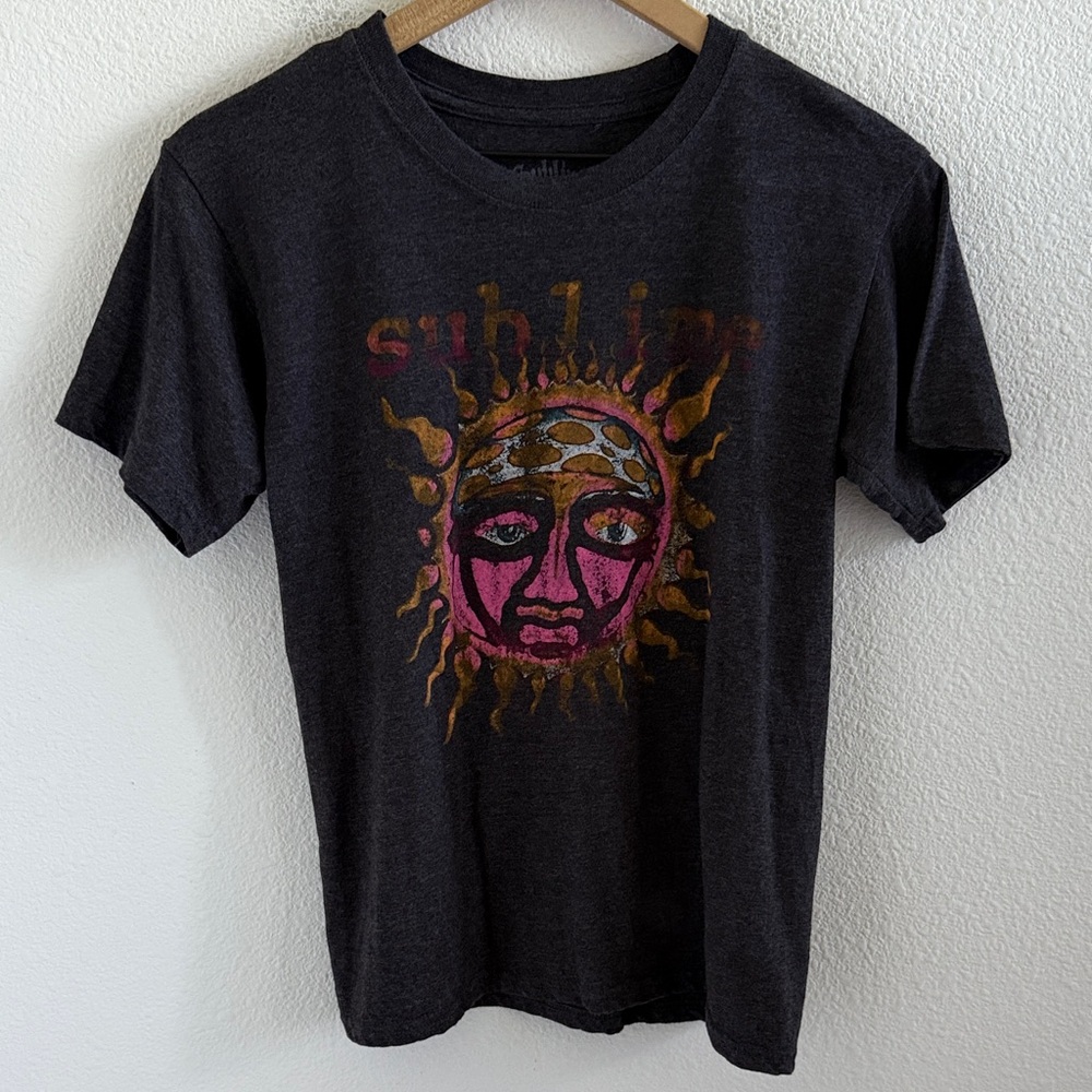 Sublime Sun Graphic T-Shirt Band Tee Gray Small